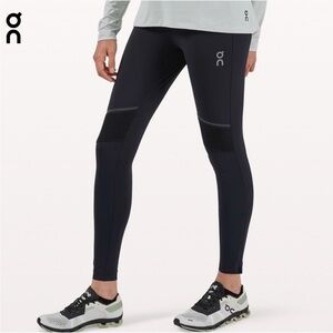 On Running Lumos Reflective Print Tights XS Black Reflective Running